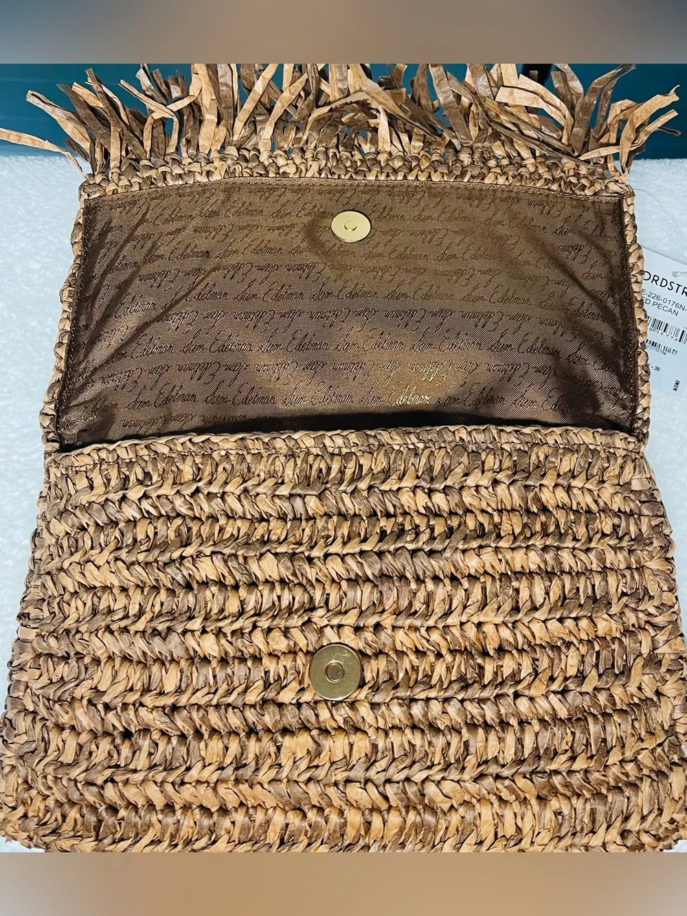 Sam Edelman Raffia Fringe Clutch Crossbody Bag – Brand New With Tags